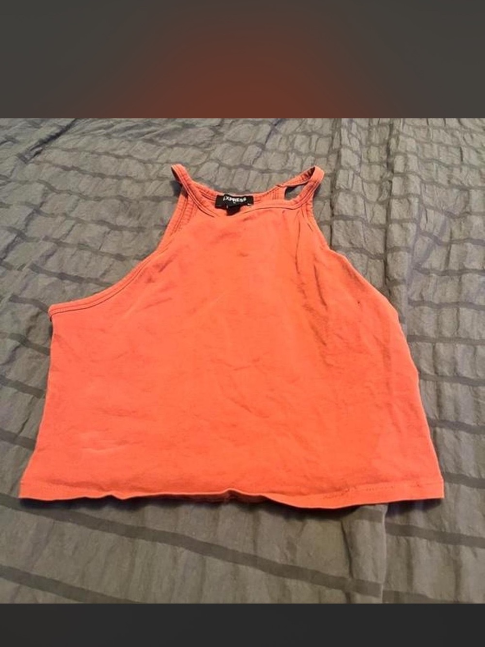 Express Coral Sleeveless Crop Tank